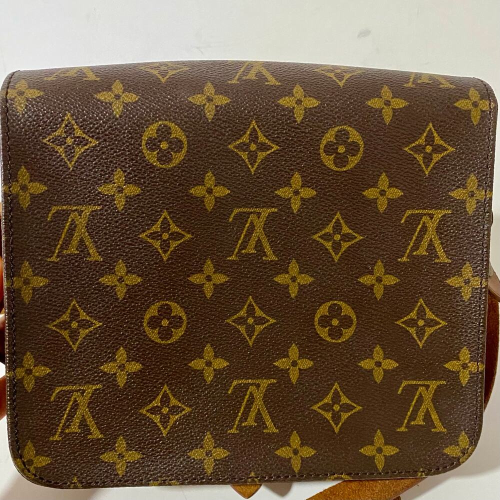 Louis Vuitton Cartouchiere MM Crossbody Bag Monogram Canvas Vintage Purse - Picture 5 of 16